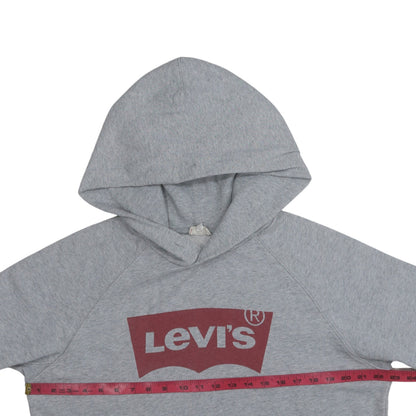 Levi's Men's Grey Pullover Hoodie M Classic Logo Fleece Sweatshirt