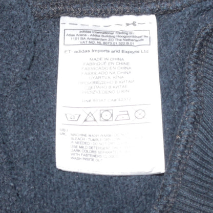 Adidas Men’s Black Blue Full Zip Hoodie XL Essentials Sportswear