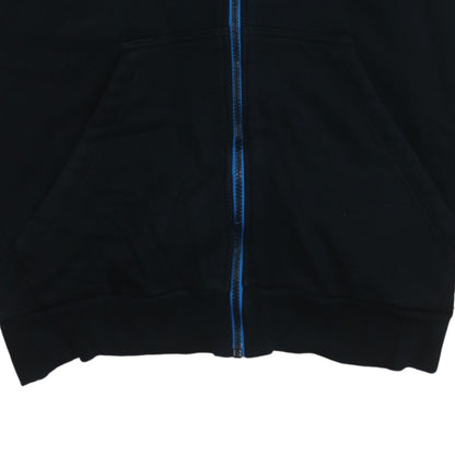 Adidas Men’s Black Blue Full Zip Hoodie XL Essentials Sportswear