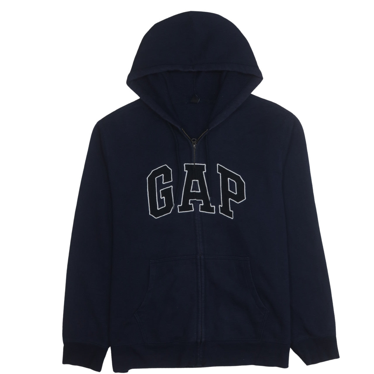 GAP Mens Blue XL Full Zip Hooded Sweatshirt Logo Hoodie