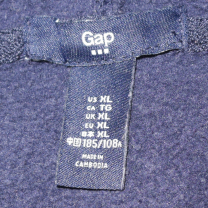 GAP Mens Blue XL Full Zip Hooded Sweatshirt Logo Hoodie