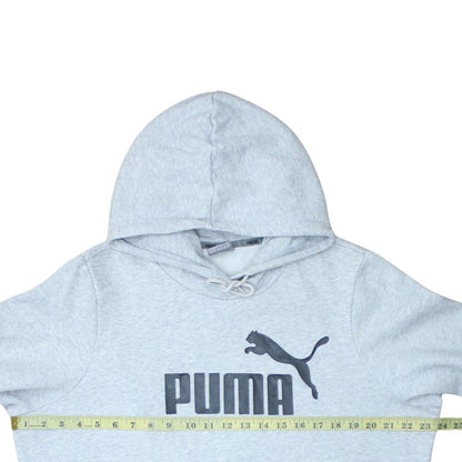 Puma Women’s Grey Hoodie UK 18 Pullover Logo Hooded Sweatshirt