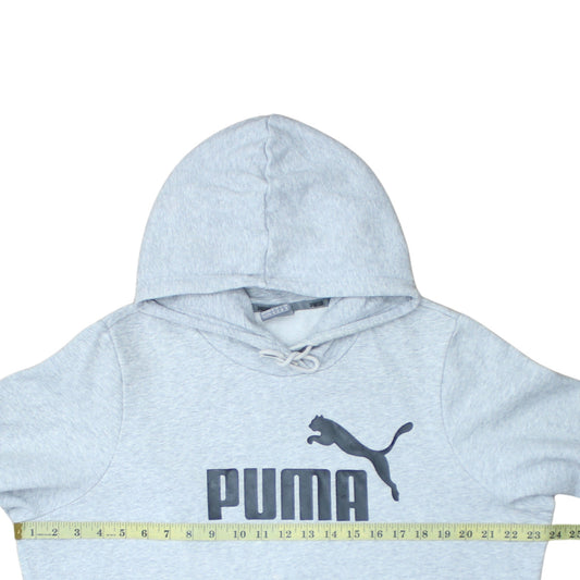 Puma Women’s Grey Hoodie UK 18 Pullover Logo Hooded Sweatshirt