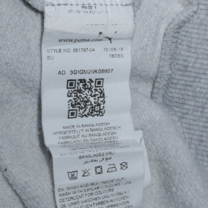 Puma Women’s Grey Hoodie UK 18 Pullover Logo Hooded Sweatshirt