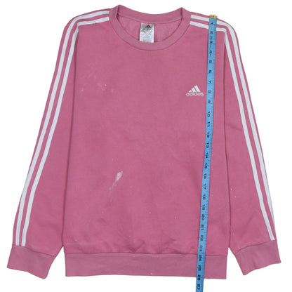 Adidas Women Pink Crew Neck Pullover Sweatshirt XL Relaxed Fit
