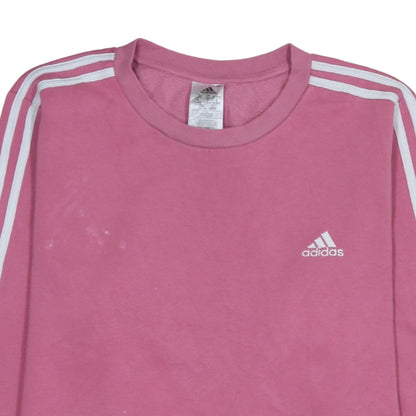 Adidas Women Pink Crew Neck Pullover Sweatshirt XL Relaxed Fit