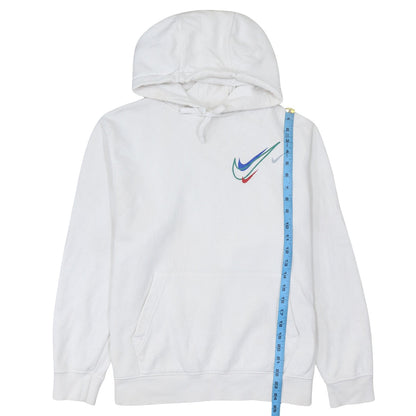 Nike Men's White Pullover Hoodie M Sports Graphic Fleece