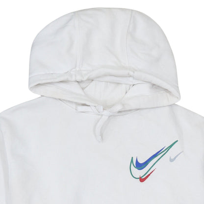 Nike Men's White Pullover Hoodie M Sports Graphic Fleece