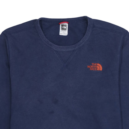 The North Face Mens Blue Crew Neck Cotton Pullover Sweatshirt L
