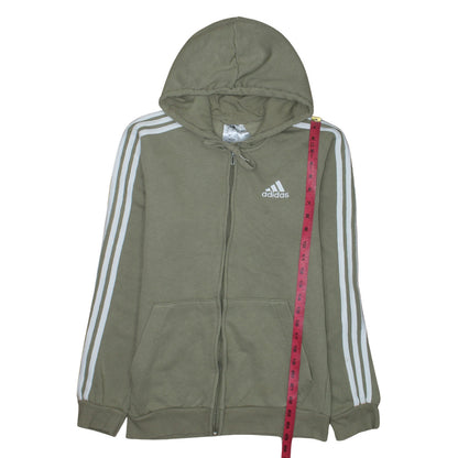 Adidas Men's Green Full Zip Hoodie Size S Regular Fit