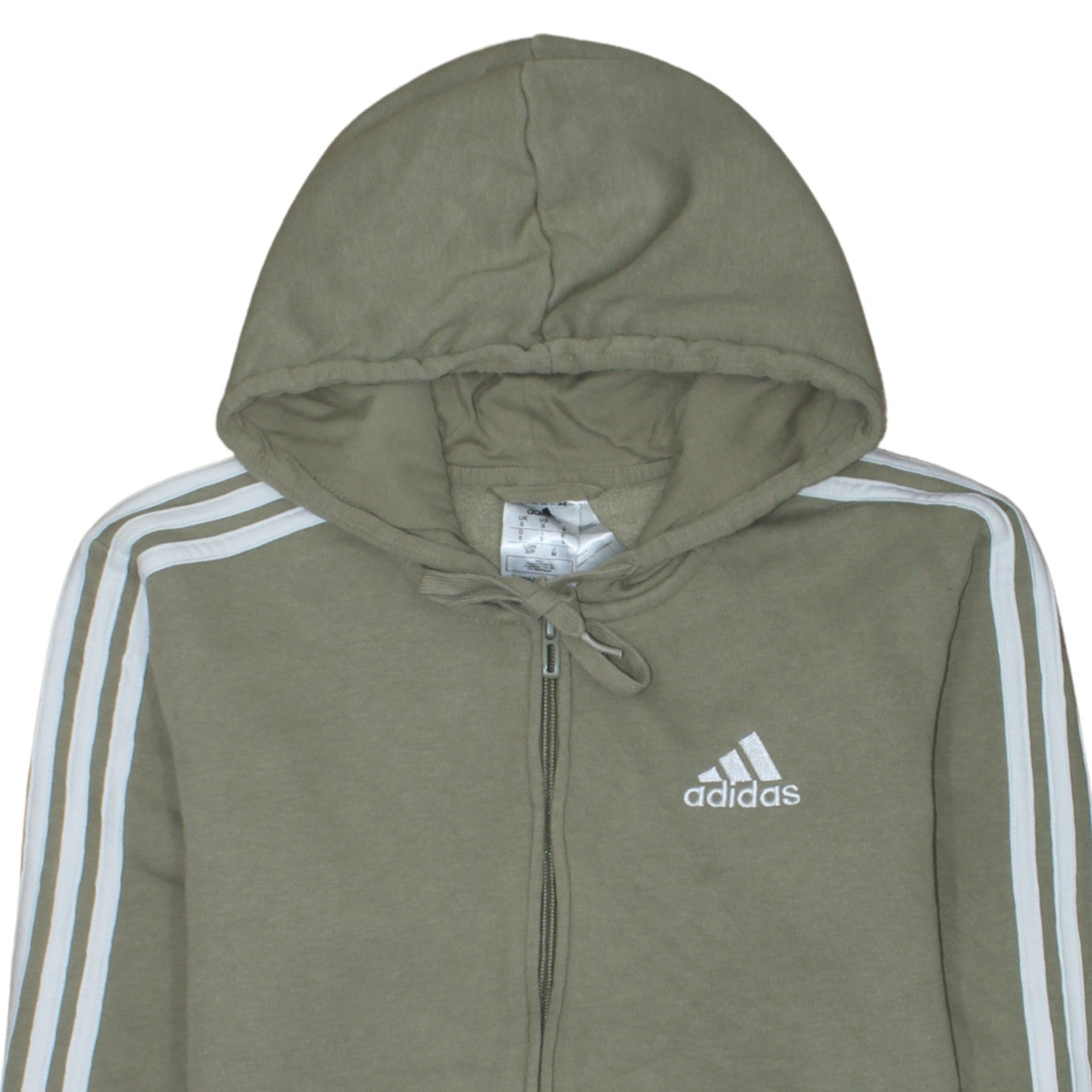 Adidas Men's Green Full Zip Hoodie Size S Regular Fit