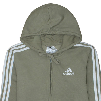 Adidas Men's Green Full Zip Hoodie Size S Regular Fit