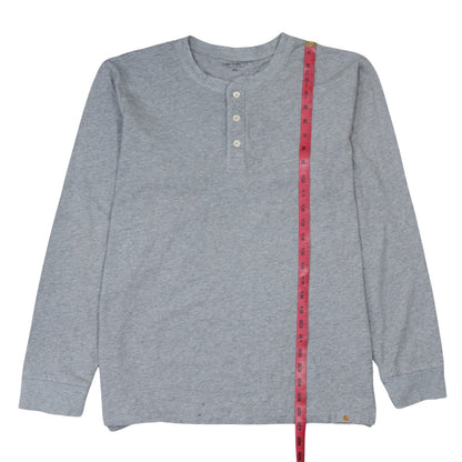 Carhartt Men's Grey XL Henley Long Sleeve Cotton Shirt