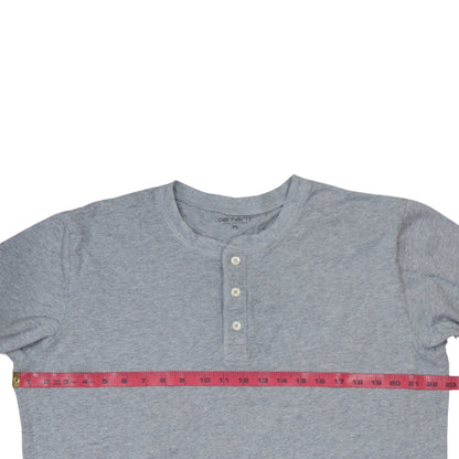 Carhartt Men's Grey XL Henley Long Sleeve Cotton Shirt