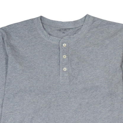 Carhartt Men's Grey XL Henley Long Sleeve Cotton Shirt