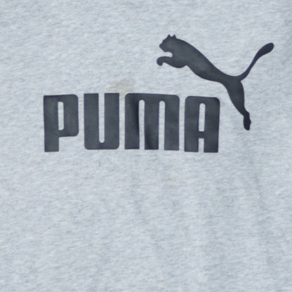 Puma Womens Grey Pullover Hoodie Size 14 with Logo Design