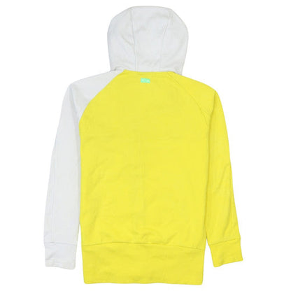 Adidas Womens Yellow White Full Zip Hoodie UK 10 Sports Casual