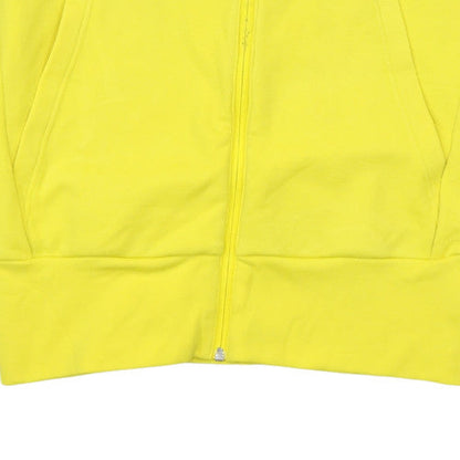 Adidas Womens Yellow White Full Zip Hoodie UK 10 Sports Casual
