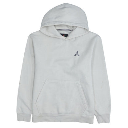 Jordan Men's White Pullover Hoodie M Regular Fit Sports Style