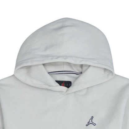 Jordan Men's White Pullover Hoodie M Regular Fit Sports Style