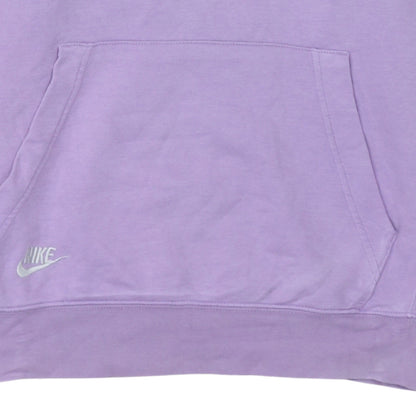Nike Womens Purple Pullover Hoodie Medium Cotton Blend Logo Print