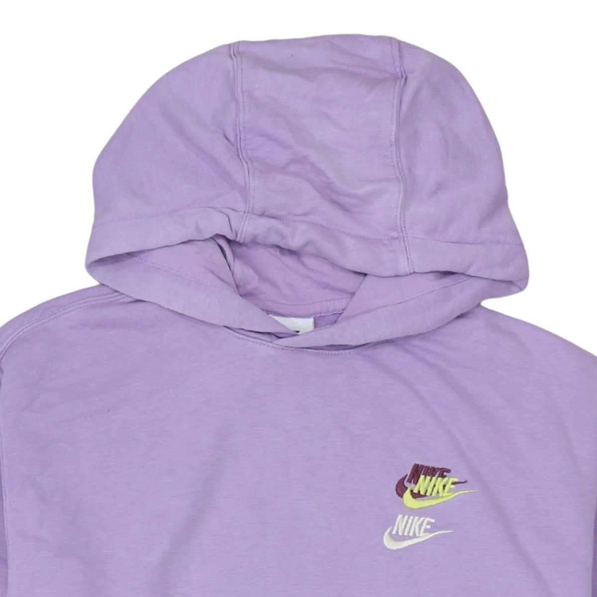 Nike Womens Purple Pullover Hoodie Medium Cotton Blend Logo Print