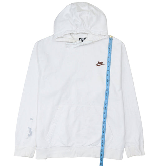 Nike Men's White XL Pullover Hoodie with Logo Pocket
