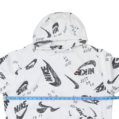 Nike Men's White XL Pullover Hoodie Graphic Print Just Do It