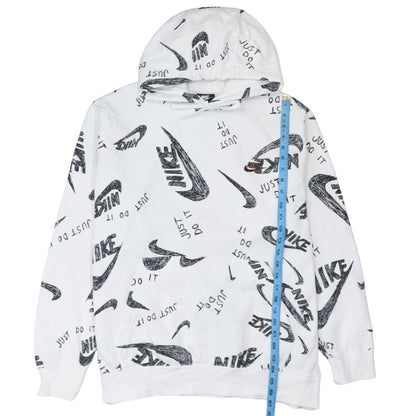 Nike Men's White XL Pullover Hoodie Graphic Print Just Do It
