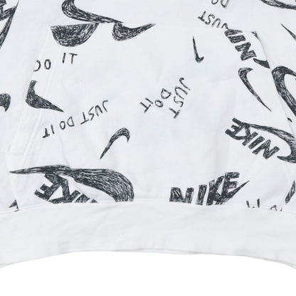 Nike Men's White XL Pullover Hoodie Graphic Print Just Do It
