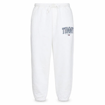 Tommy Jeans Men's White M Sweatpants Tapered Fleece Drawstring Trousers