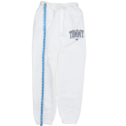 Tommy Jeans Men's White M Sweatpants Tapered Fleece Drawstring Trousers