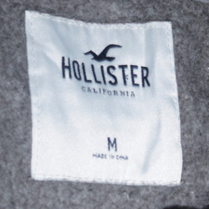 Hollister Men's Grey Full Zip Hoodie M Classic Logo Fleece