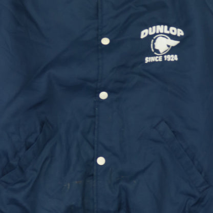 Holloway Men’s Blue Varsity Jacket L Dunlop Pontiac Embroidered Retro