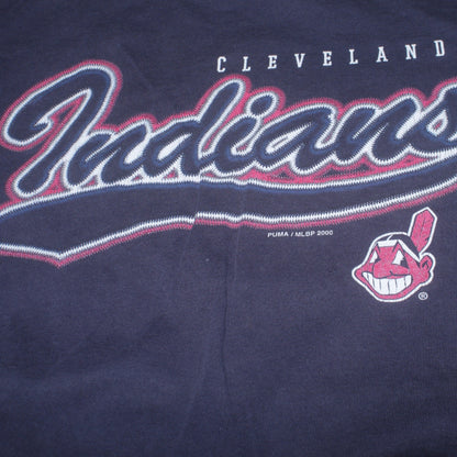 Puma Mens Blue XL Cleveland Indians Sports Graphic Retro T-Shirt