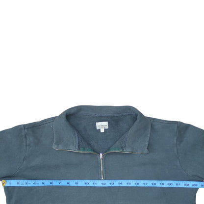 Calvin Klein Jeans Men's Blue XL 1/4 Zip Cotton Sweatshirt