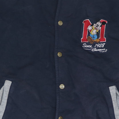 Disney Men's Blue & Grey Varsity Jacket L College Style