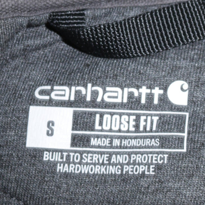 Carhartt Men's Grey Pullover Hoodie Small Loose Fit Workwear