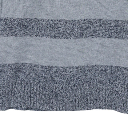 Tommy Hilfiger Womens Grey Striped Cotton 1/4 Zip Jumper M