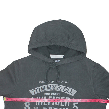 Tommy Hilfiger Denim Men's Black Large Pullover Hoodie Sweatshirt