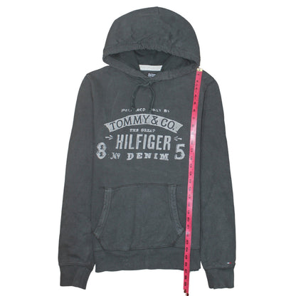 Tommy Hilfiger Denim Men's Black Large Pullover Hoodie Sweatshirt