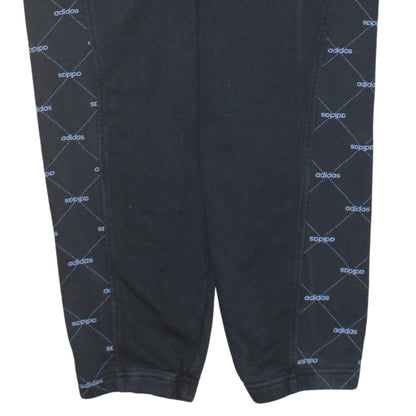 Adidas Womens Black Jogger Sweatpants L Elastic Waist Drawstring Pockets