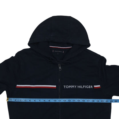 Tommy Hilfiger Men's Black Full Zip Hoodie L Classic Logo
