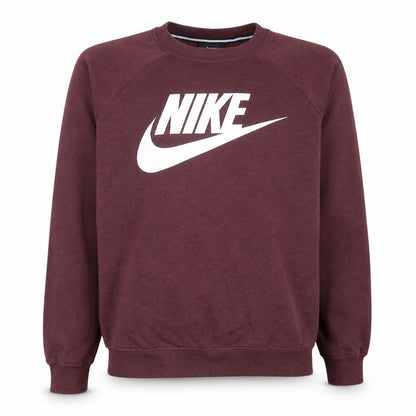 Nike Mens Brown Pullover Sweatshirt Small Crew Neck Logo Print