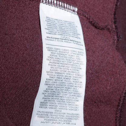 Nike Mens Brown Pullover Sweatshirt Small Crew Neck Logo Print