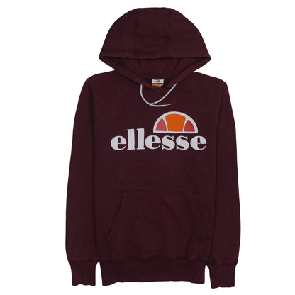 Ellesse Men's Brown Pullover Hoodie M Graphic Logo Fleece