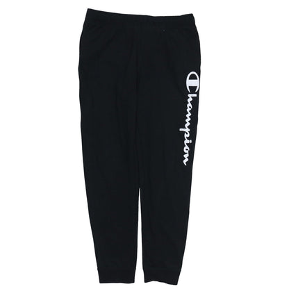 Champion Men's Black L Jogger Sweatpants Elastic Waist Tapered Leg