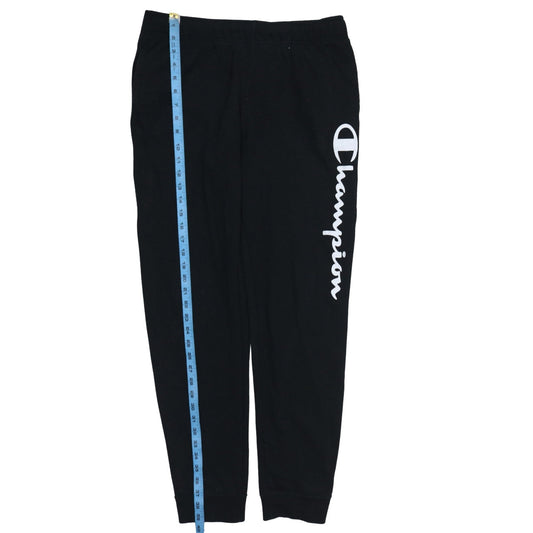 Champion Men's Black L Jogger Sweatpants Elastic Waist Tapered Leg