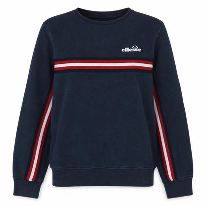 Ellesse Womens Navy Blue Sweatshirt UK 10 Cotton Blend Crew Neck