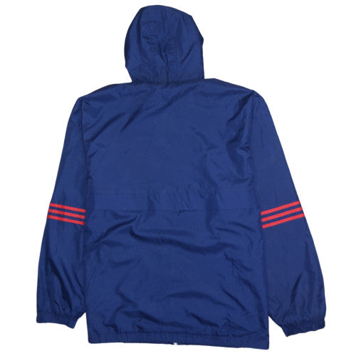 adidas Men's Blue XL Windbreaker Hooded Sports Jacket